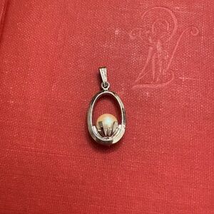 Vintage Sterling Silver Real Fresh Water Pearl Pendant